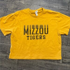 Women Mizzou Tigers Yellow Crop Top
